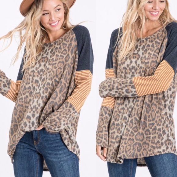 Bellanblue Tops - JENNIE Animal Print Long Sleeve Top